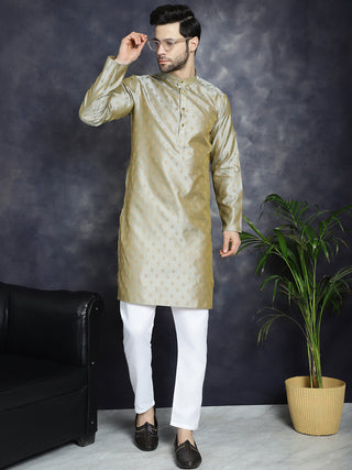 Woven Design Silk Blend Kurtas