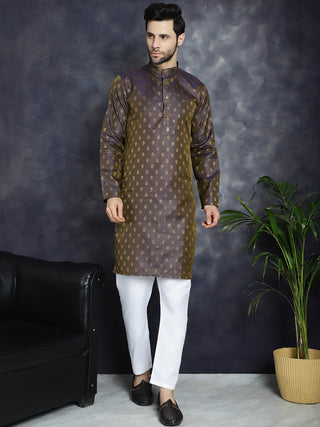 Woven Design Silk Blend Kurtas