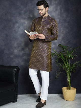 Woven Design Silk Blend Kurtas