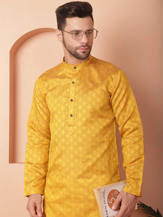 Woven Design Silk Blend Kurtas