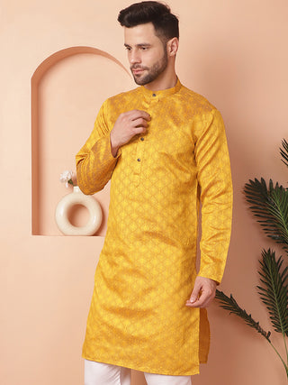 Woven Design Silk Blend Kurtas