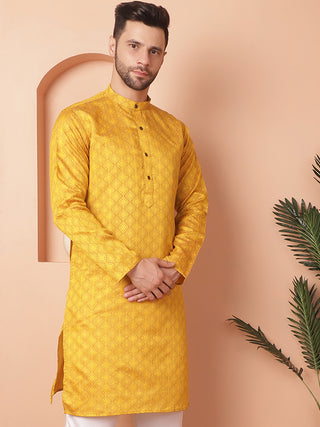 Woven Design Silk Blend Kurtas