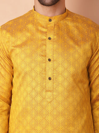 Woven Design Silk Blend Kurtas