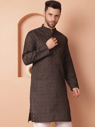 Woven Design Silk Blend Kurtas