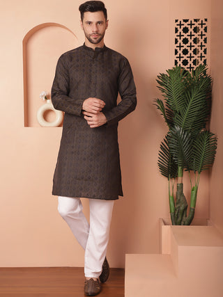 Woven Design Silk Blend Kurtas