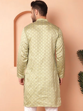 Woven Design Silk Blend Kurtas