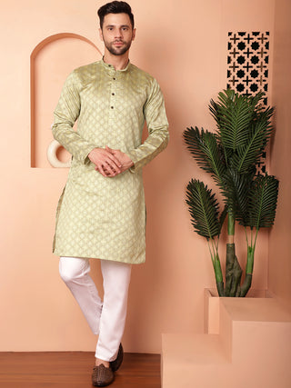 Woven Design Silk Blend Kurtas