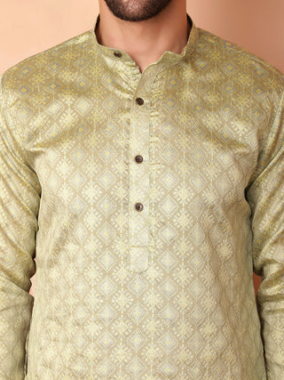 Woven Design Silk Blend Kurtas