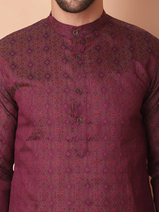 Woven Design Silk Blend Kurtas