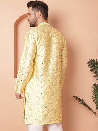 Men's Embroidered Mirror Work Kurtas