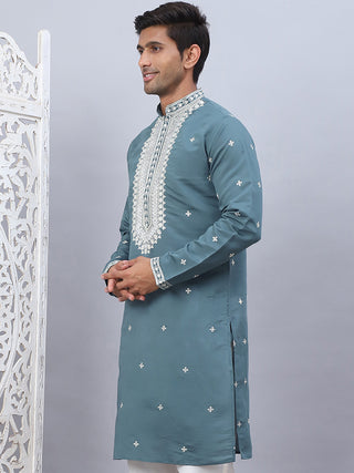 Men's Sequins Embroidered Kurtas