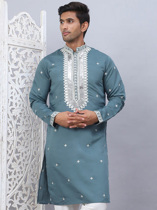 Men's Sequins Embroidered Kurtas