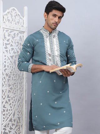 Men's Sequins Embroidered Kurtas