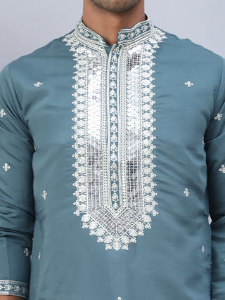 Men's Sequins Embroidered Kurtas