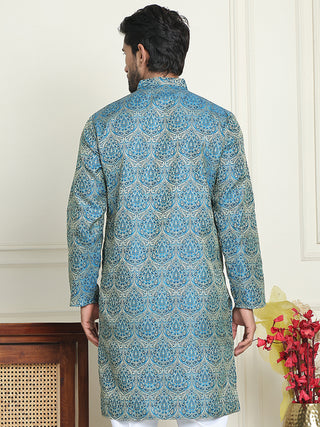 Men's Silk Blend Straight Kurtas