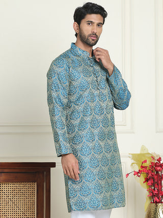 Men's Silk Blend Straight Kurtas