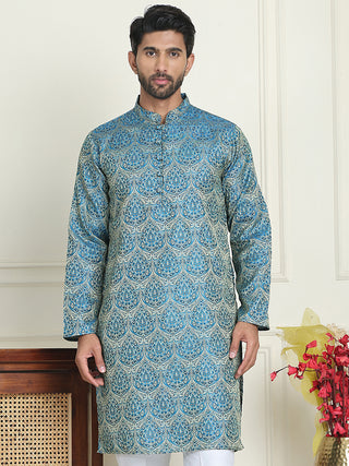 Men's Silk Blend Straight Kurtas