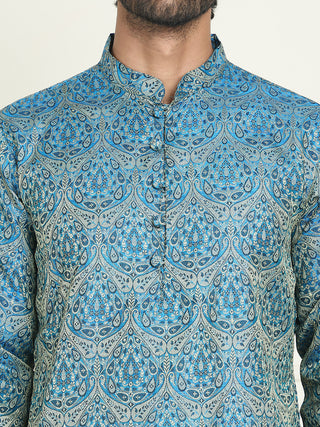 Men's Silk Blend Straight Kurtas