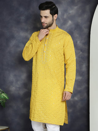 Men's Sequins Embroidered Kurtas