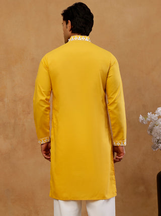 Men's Silk Embroidered Kurta