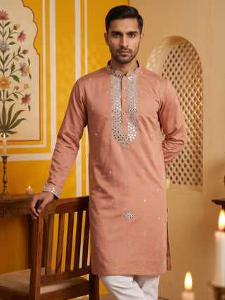 Men's Embroidered & Mirror Work Kurta.