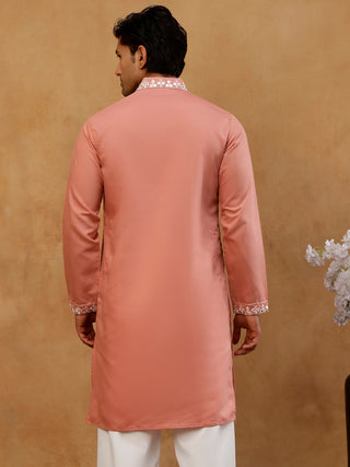 Men's Silk Embroidered Kurta