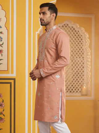 Men's Embroidered & Mirror Work Kurta.