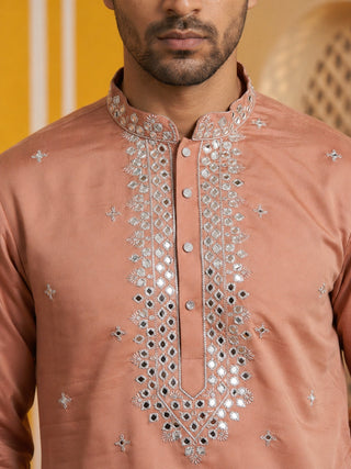 Men's Embroidered & Mirror Work Kurta.