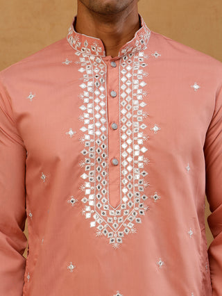 Men's Silk Embroidered Kurta