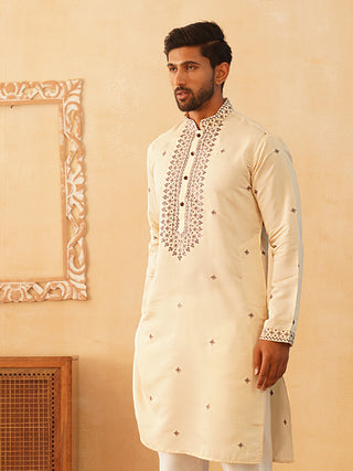 Men's Sequins Embroidered Kurtas