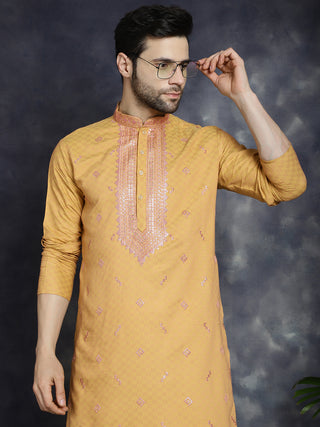 Men's Sequins Embroidered Kurtas