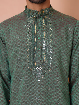 Men's Sequins Embroidered Kurtas