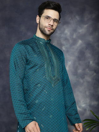 Men's Sequins Embroidered Kurtas