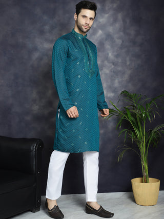 Men's Sequins Embroidered Kurtas