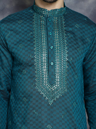 Men's Sequins Embroidered Kurtas