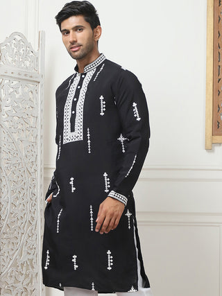 Collar Chikankari Embroidered Kurtas