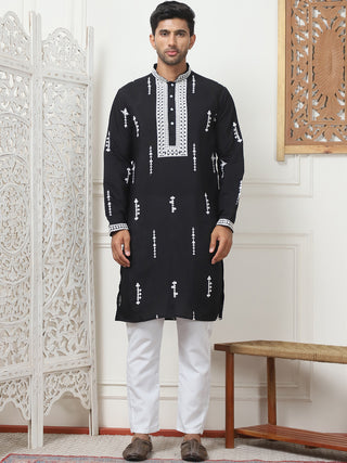 Collar Chikankari Embroidered Kurtas