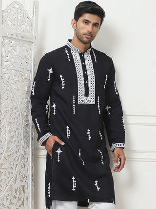 Collar Chikankari Embroidered Kurtas