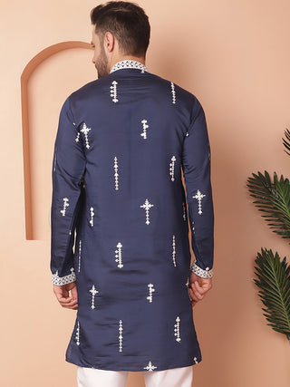 Men's Collar Chikankari Embroidered Kurtas