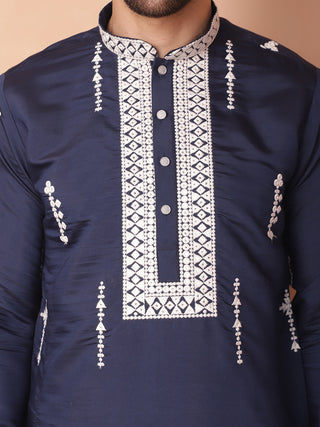 Men's Collar Chikankari Embroidered Kurtas