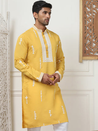 Collar Chikankari Embroidered Kurtas