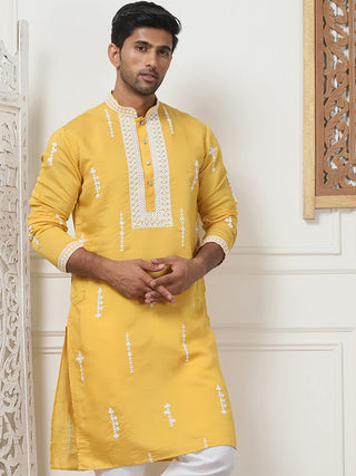 Collar Chikankari Embroidered Kurtas