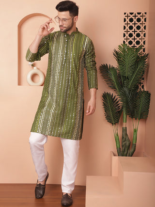 Men's Mirror Work Kurtas