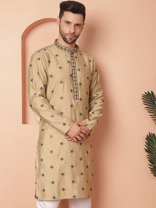 Men's Collar Chikankari Embroidered Kurtas