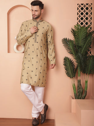 Men's Collar Chikankari Embroidered Kurtas