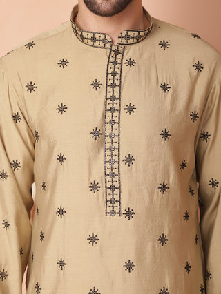 Men's Collar Chikankari Embroidered Kurtas