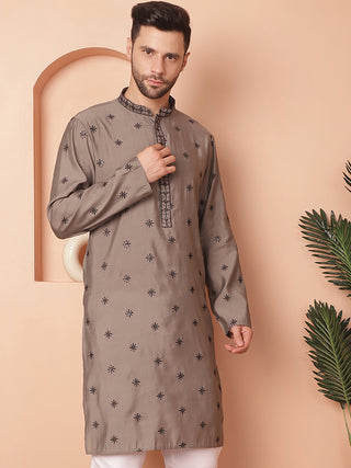 Men's Collar Chikankari Embroidered Kurtas