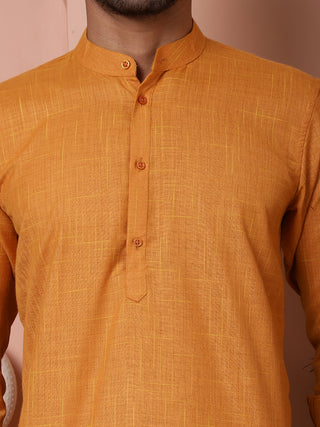 Men Woven Design Short Kurta