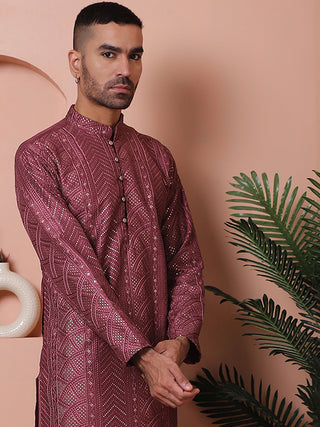 Men's Embroidered and Sequins Kurtas