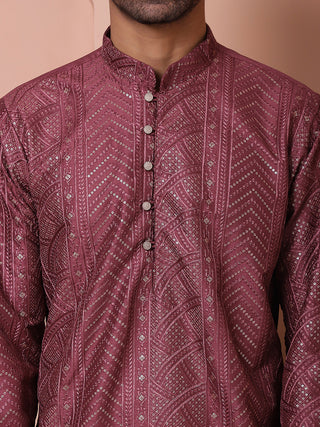 Men's Embroidered and Sequins Kurtas